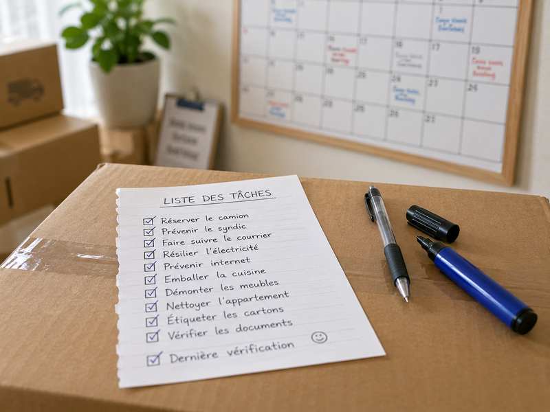 Checklist de préparation du devis de déménagement